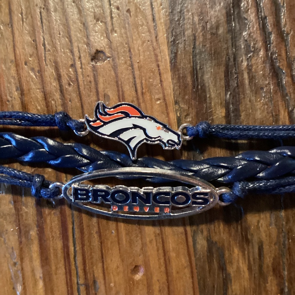 Ashley Bridget Broncos Football Bracelet - adjustable fit